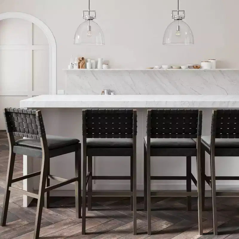 Nathan James Set di 4 Sgabelli da Bar in Similpelle