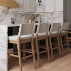 Nathan James Set di 4 Sgabelli da Bar in Similpelle