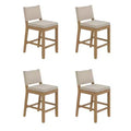 Nathan James Set of 4 Faux Leather Barstool