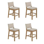 Nathan James Set of 4 Faux Leather Barstool