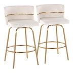Set of 2 Cinch-Claire Counter Height Barstools - LumiSource