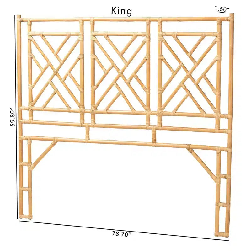bali & pari Karavo Testata Letto Matrimoniale Indipendente in Rattan