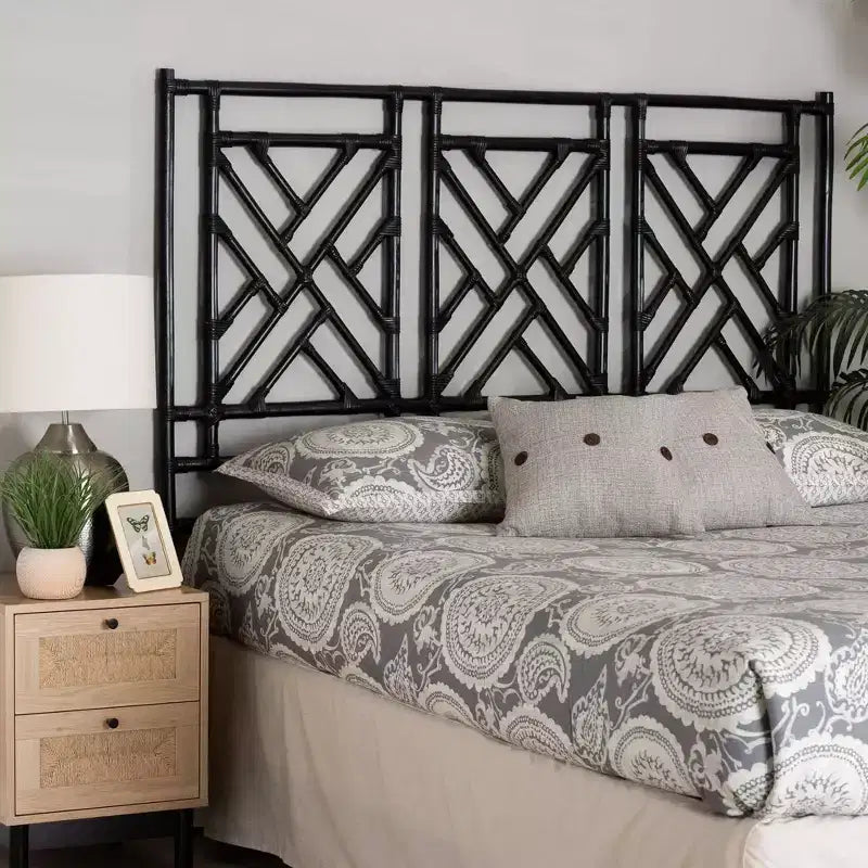 bali & pari Karavo Testata Letto Matrimoniale Indipendente in Rattan