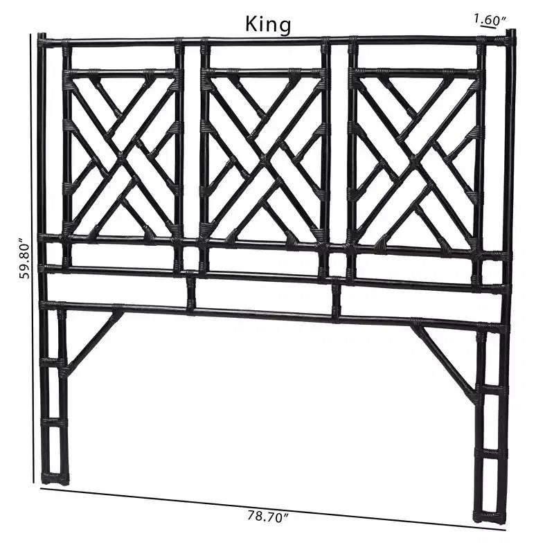 bali & pari Karavo Rattan Queen Size Standalone Headboard