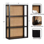 Kate & Laurel All Things Decor 30 Scaffale da parete in rattan/legno Ori