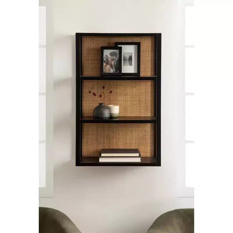 Kate & Laurel All Things Decor 30 Scaffale da parete in rattan/legno Ori