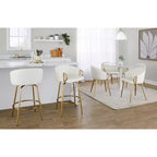LumiSource Set di 2 sgabelli da bar Claire altezza bancone in PU