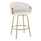 LumiSource Set di 2 sgabelli da bar Claire altezza bancone in PU