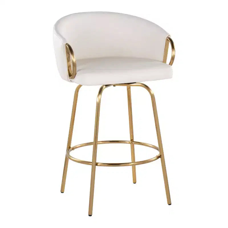LumiSource Set di 2 sgabelli da bar Claire altezza bancone in PU