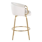 LumiSource Set di 2 sgabelli da bar Claire altezza bancone in PU