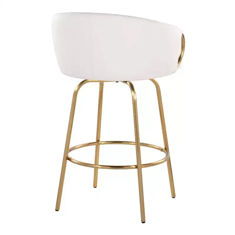 LumiSource Set di 2 sgabelli da bar Claire altezza bancone in PU