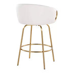 LumiSource Set di 2 sgabelli da bar Claire altezza bancone in PU