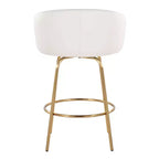 LumiSource Set di 2 sgabelli da bar Claire altezza bancone in PU
