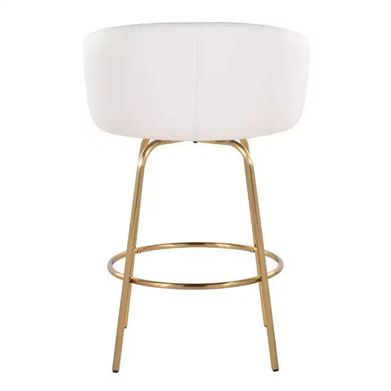 LumiSource Set di 2 sgabelli da bar Claire altezza bancone in PU