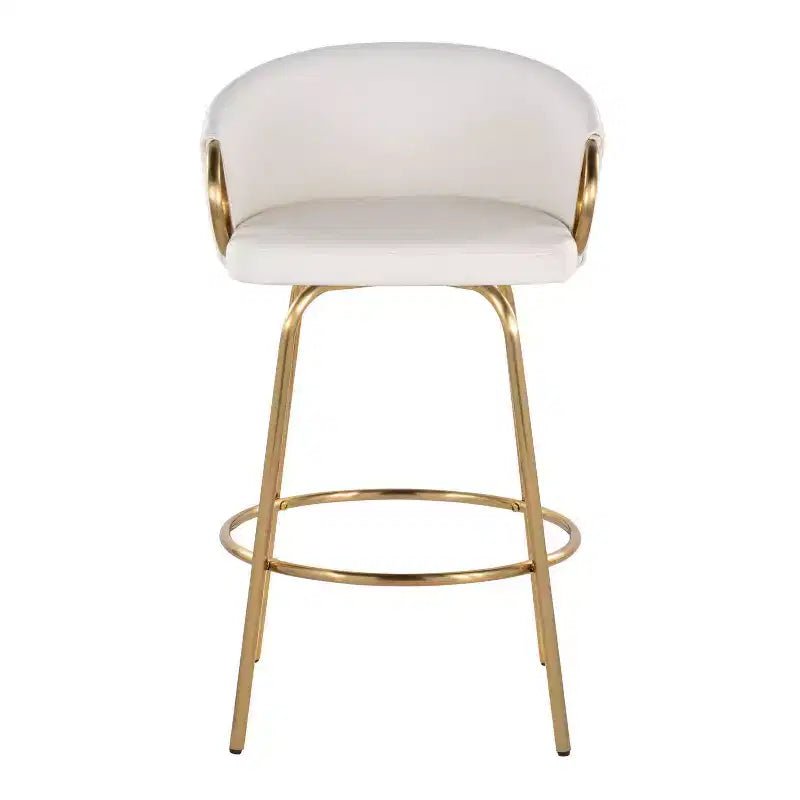 LumiSource Set di 2 sgabelli da bar Claire altezza bancone in PU