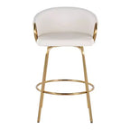 LumiSource Set di 2 sgabelli da bar Claire altezza bancone in PU