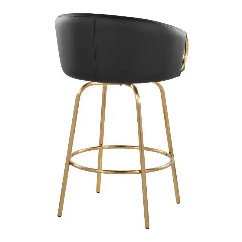 LumiSource Set di 2 sgabelli da bar Claire altezza bancone in PU