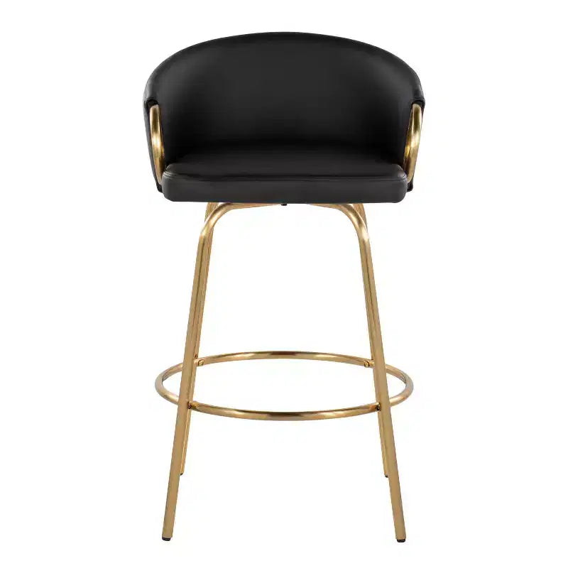 LumiSource Set di 2 sgabelli da bar Claire altezza bancone in PU