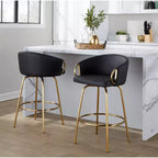LumiSource Set di 2 sgabelli da bar Claire altezza bancone in PU