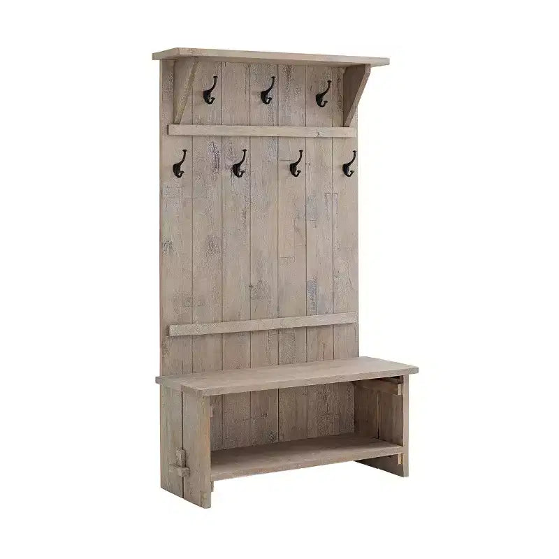 70 Hall Tree Driftwood - Alaterre Furniture