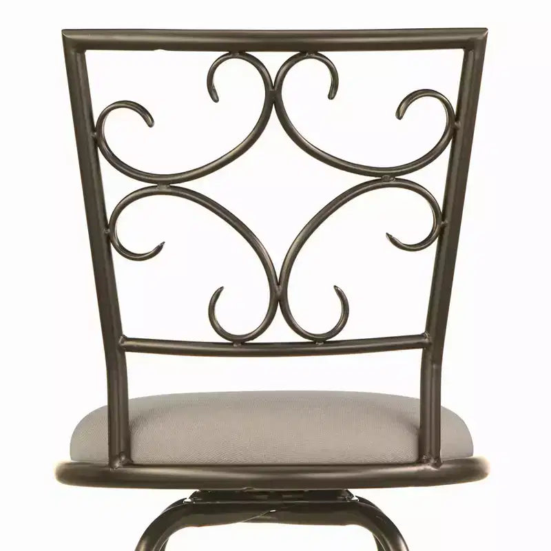Buylateral Set di 3 sgabelli da bar girevoli Claremont regolabili in altezza 24-30" in metallo