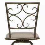 Buylateral Set di 3 sgabelli da bar girevoli Claremont regolabili in altezza 24-30" in metallo