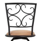 Buylateral Set di 3 sgabelli da bar girevoli Claremont regolabili in altezza 24-30" in metallo