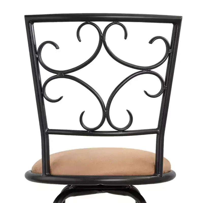Buylateral Set di 3 sgabelli da bar girevoli Claremont regolabili in altezza 24-30" in metallo