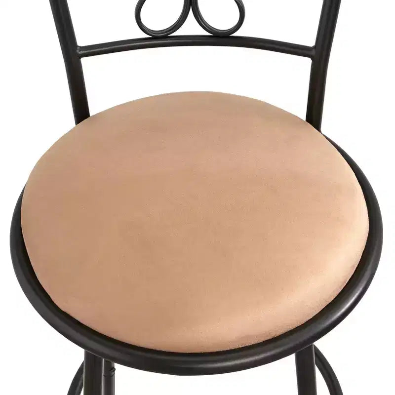 Buylateral Set di 3 sgabelli da bar girevoli Claremont regolabili in altezza 24-30" in metallo