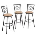 Buylateral Set di 3 sgabelli da bar girevoli Claremont regolabili in altezza 24-30" in metallo