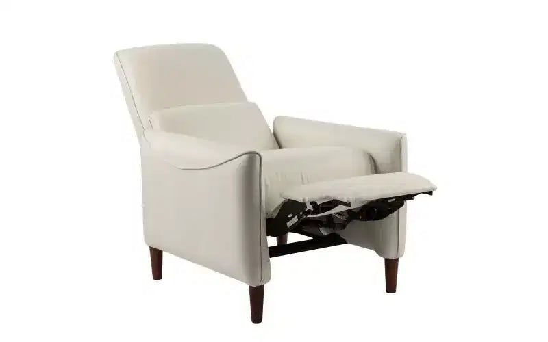 Christopher Knight Home Owen Poltrona reclinabile imbottita con gambe affusolate in legno di caucciù