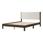 HOMES: Inside + Out Letto a piattaforma Queen Belna con rivestimento in bouclé