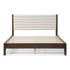 HOMES: Inside + Out Letto a piattaforma Queen Belna con rivestimento in bouclé