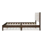 HOMES: Inside + Out Letto a piattaforma Queen Belna con rivestimento in bouclé