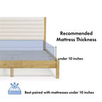 HOMES: Inside + Out Letto a piattaforma Queen Belna con rivestimento in bouclé