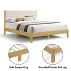 HOMES: Inside + Out Letto a piattaforma Queen Belna con rivestimento in bouclé