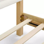 HOMES: Inside + Out Letto a piattaforma Queen Belna con rivestimento in bouclé