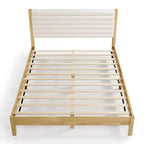 HOMES: Inside + Out Letto a piattaforma Queen Belna con rivestimento in bouclé