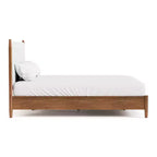 HOMES: Inside + Out Letto a Piattaforma Moderno di Metà Secolo Riverstone con Testiera Boucle