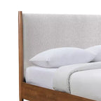 HOMES: Inside + Out Letto a Piattaforma Moderno di Metà Secolo Riverstone con Testiera Boucle