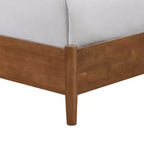 HOMES: Inside + Out Letto a Piattaforma Moderno di Metà Secolo Riverstone con Testiera Boucle