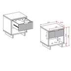 Manhattan Comfort Set di 2 comodini Granville con