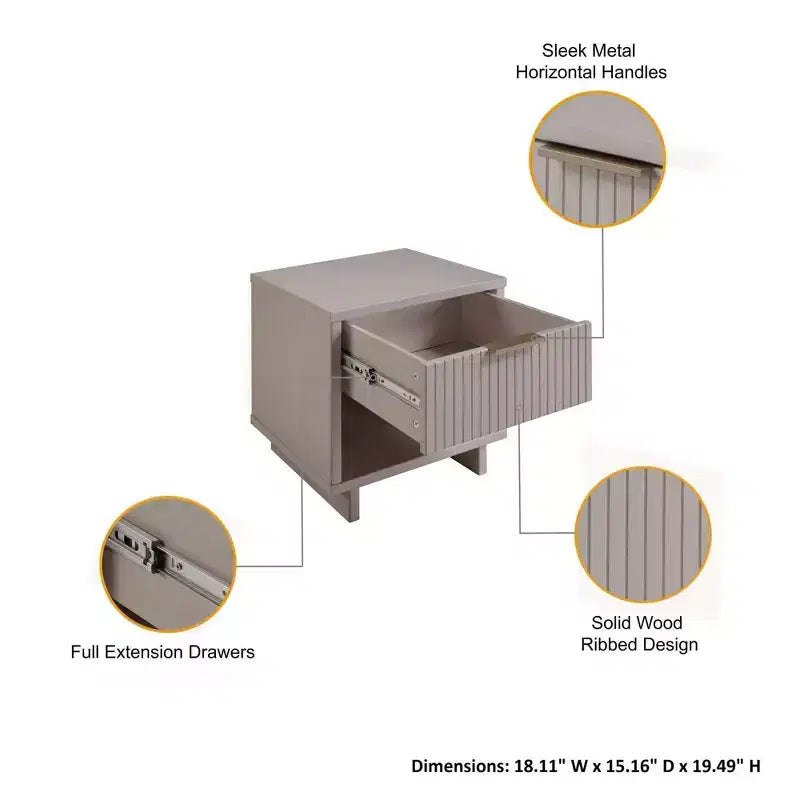 Manhattan Comfort Set di 2 comodini Granville con