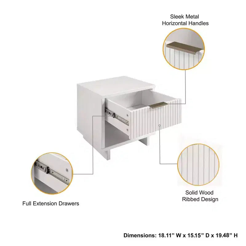 Manhattan Comfort Set di 2 comodini Granville con