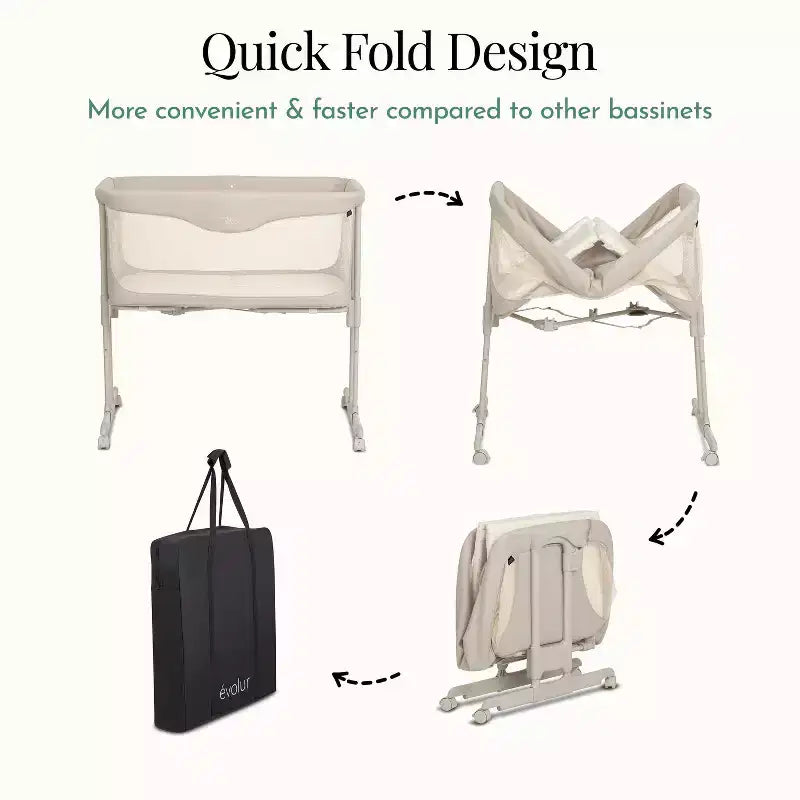 Evolur Kinsley Culla Portatile Pieghevole