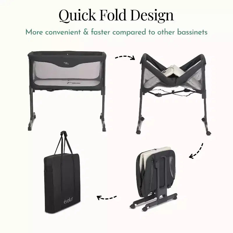 Evolur Kinsley Culla Portatile Pieghevole
