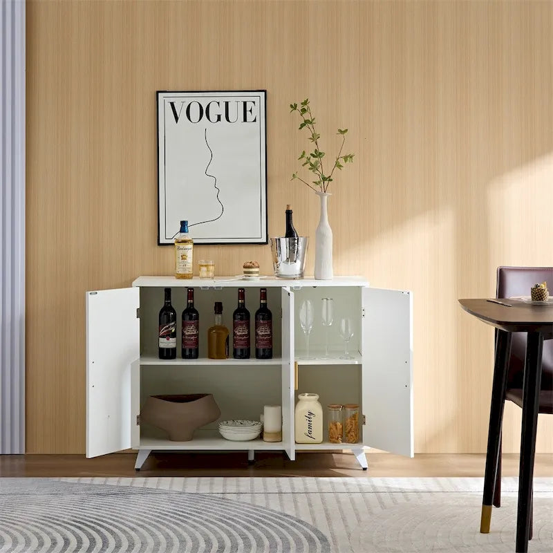 Credenza/Madia con 3 Ante e Ripiani Rimovibili