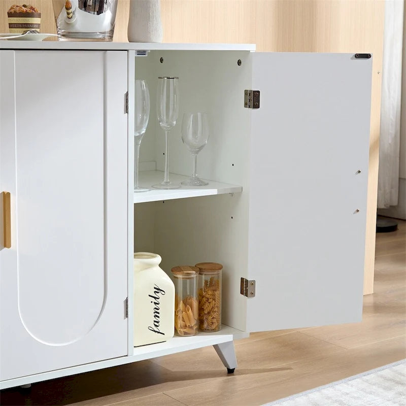 Credenza/Madia con 3 Ante e Ripiani Rimovibili
