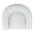 Poltrona girevole Bouclé – Bianco e Nero, 96,5 cm L x 84 cm P x 71 cm A