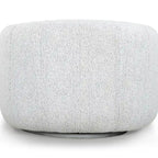 Poltrona girevole Bouclé – Bianco e Nero, 96,5 cm L x 84 cm P x 71 cm A